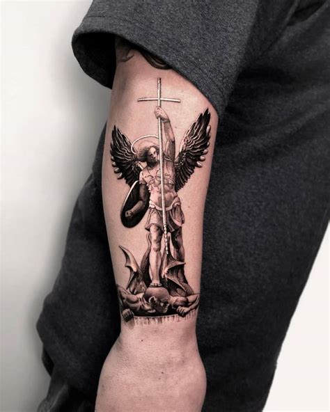 It isn&x27;t as elaborate as the more traditional archangel tattoos shown in the previous article but is an artistic piece nevertheless. . Archangel michael tattoo forearm